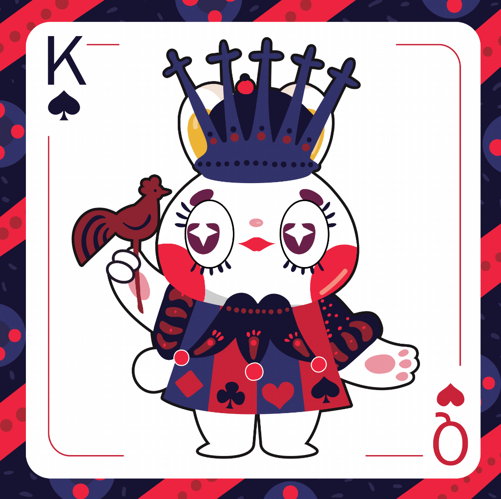 30cm x 30cm | Queen Rainbow Rabbit