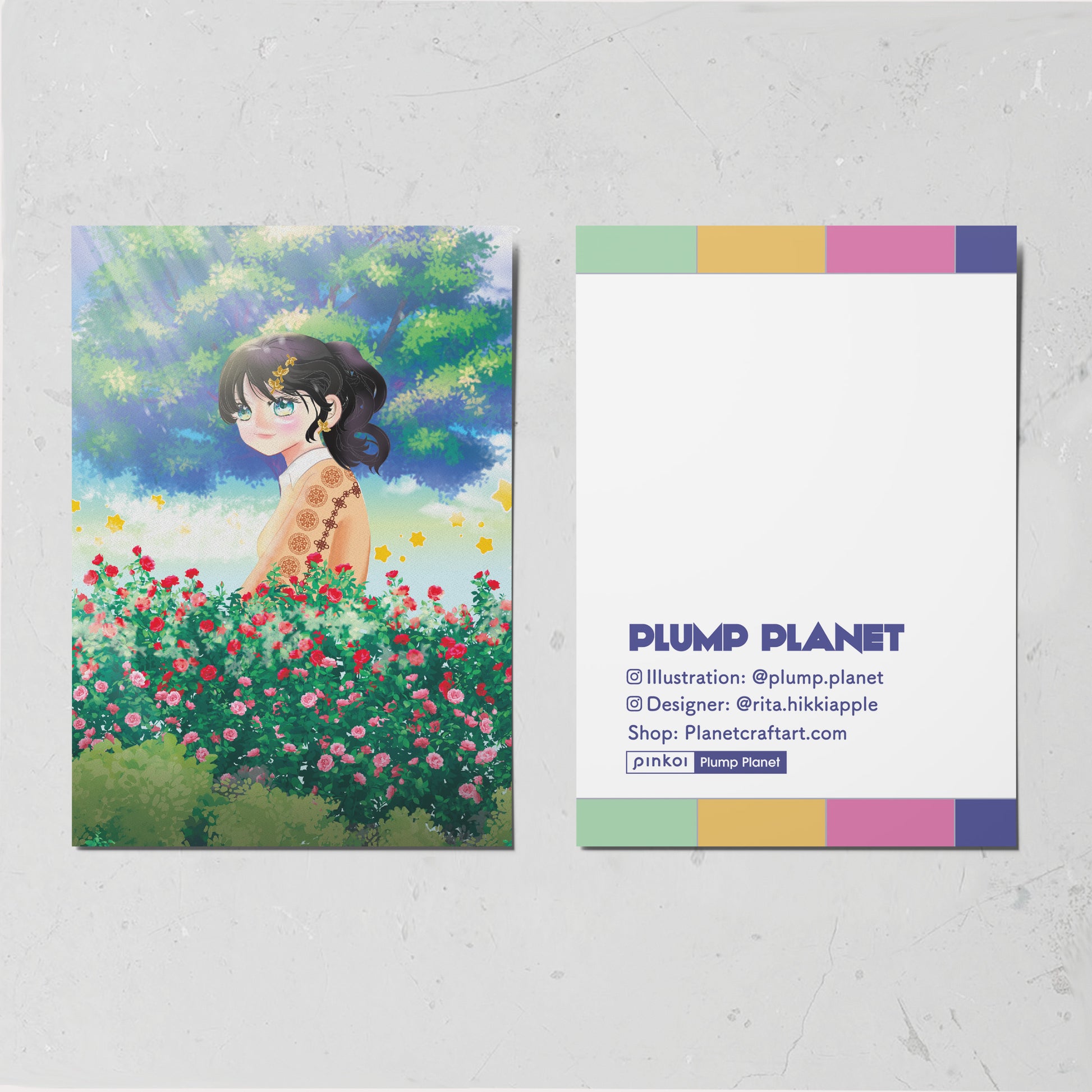 Flower View【Plump Planet Postcard】