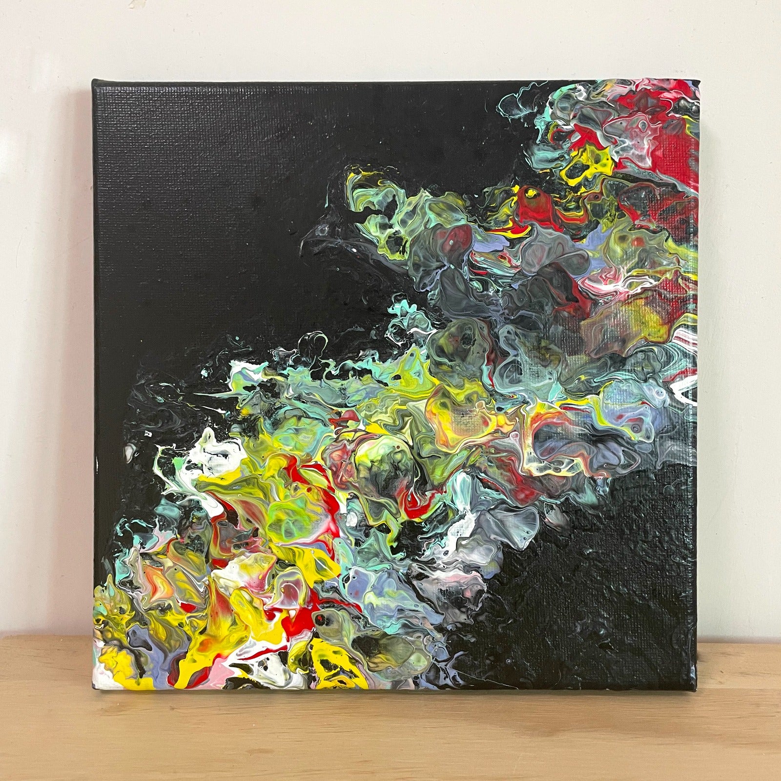 流體畫 Pour Painting | FLOW OF THE RIVER | 20cm x 20cm