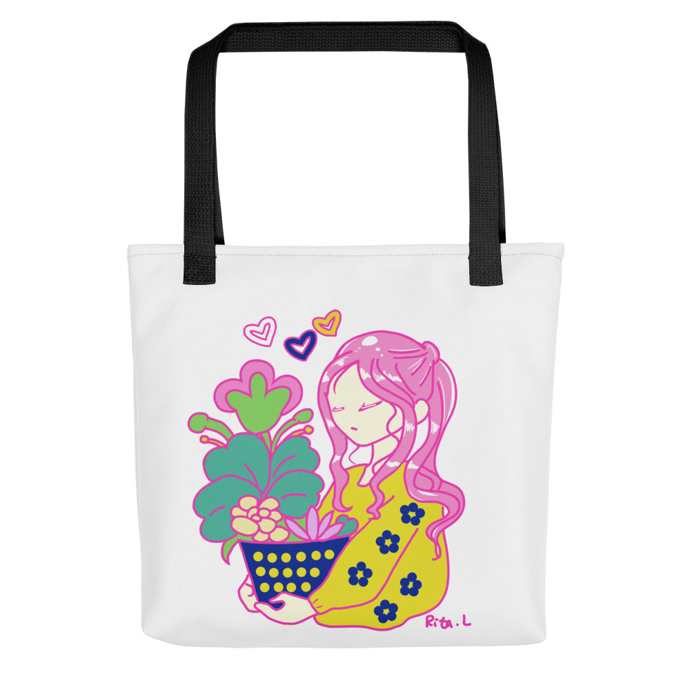 A Girl Holding Plant Pot  | 手提袋 Tote bag