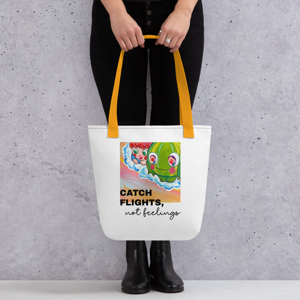 手提袋 Tote bag | Catch Flights Not Feeling  | 3款手柄顏色