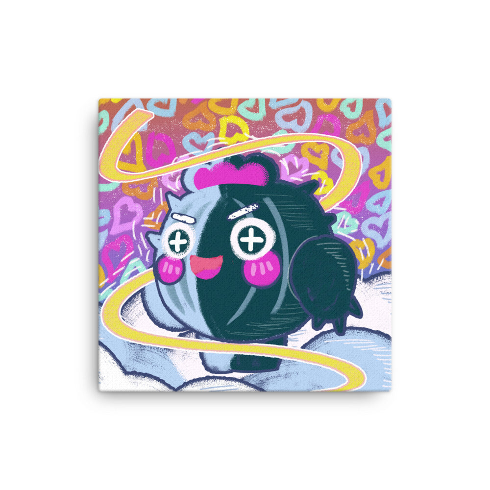 Black Robot Cactus Kids | Canvas Paint 無框帆布數碼油畫