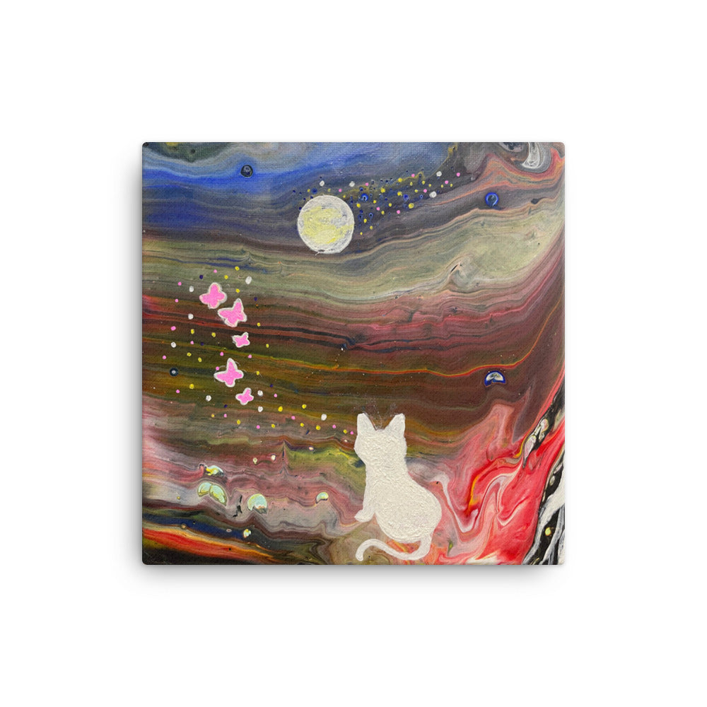 Canvas Paint | Interstellar - Cat’s Journey | 20cm x 20cm