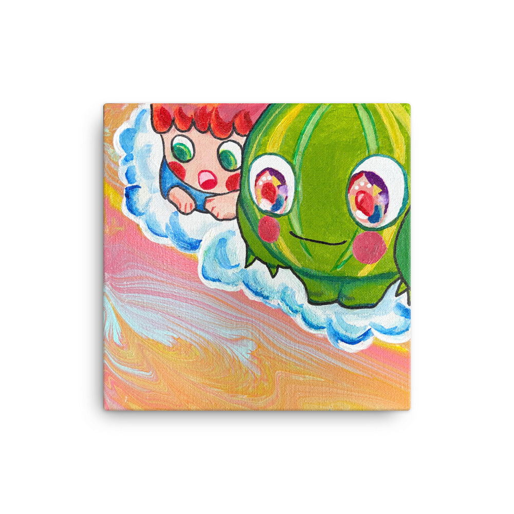 Playing on the Colourful Sky and Cloud  | Canvas Paint 無框帆布數碼油畫