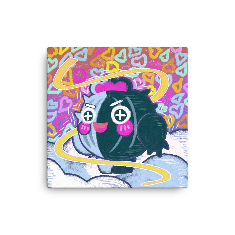 Black Robot Cactus Kids | Canvas Paint 無框帆布數碼油畫