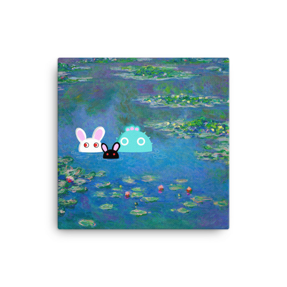 Plump Planet Hot Spring in Claude Monet Style | Canvas Paint 無框帆布數碼油畫