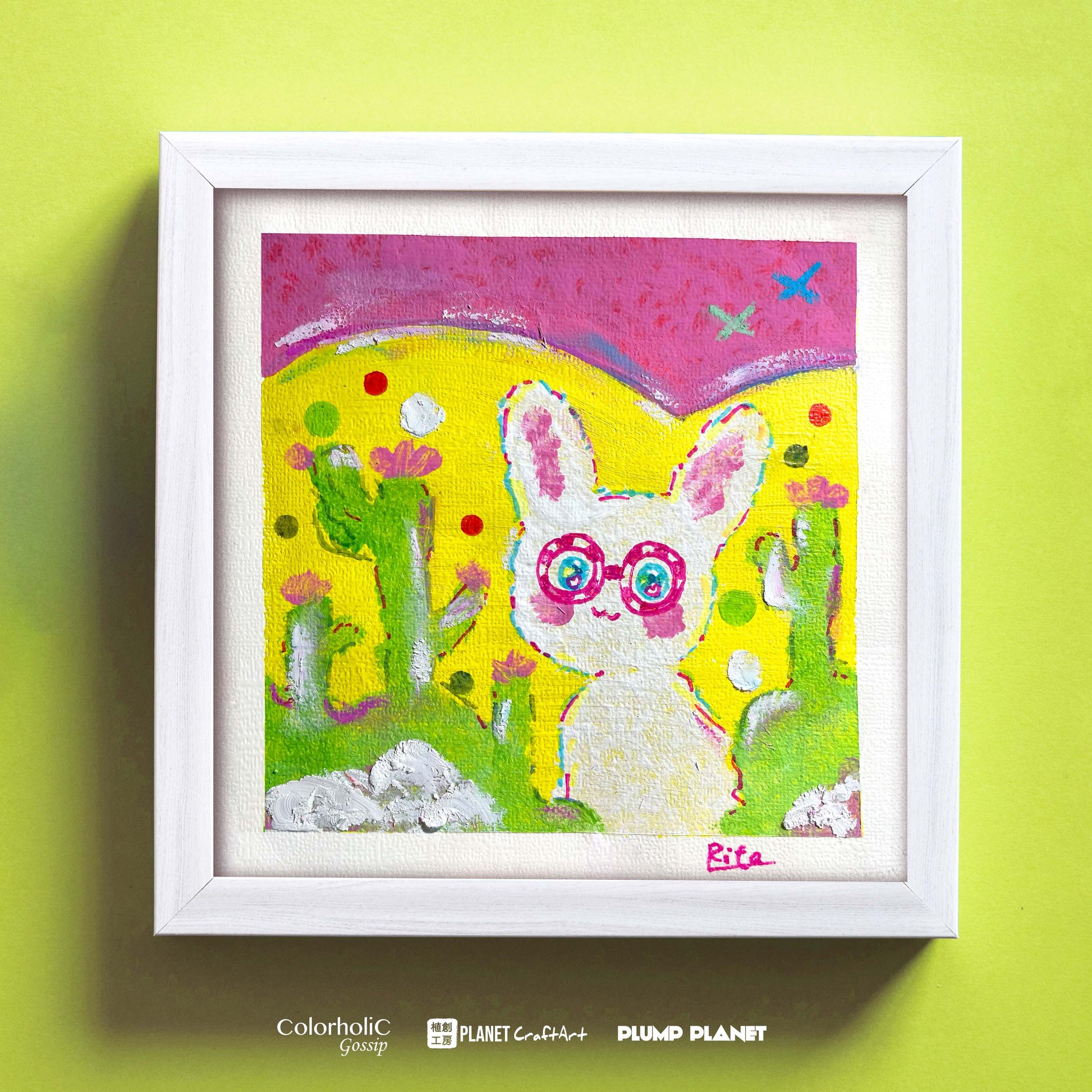 Original Pastel Art | 《Succulent Forest》 | 15cm x 15cm