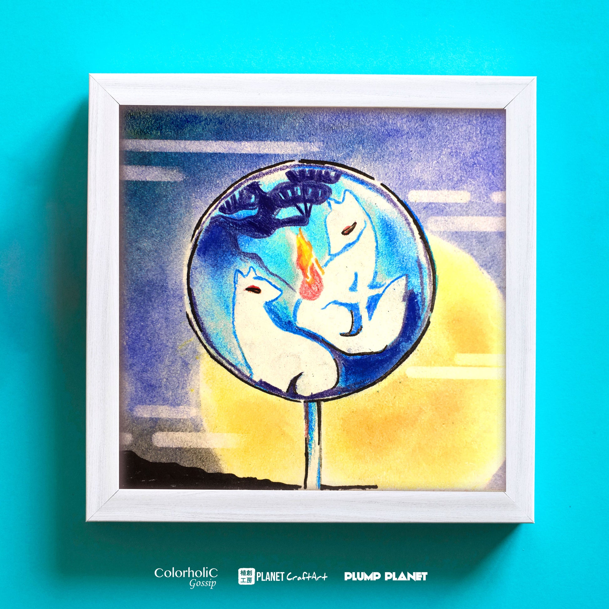 Original Pastel Art | 《Moon Candy》 | 15cm x 15cm