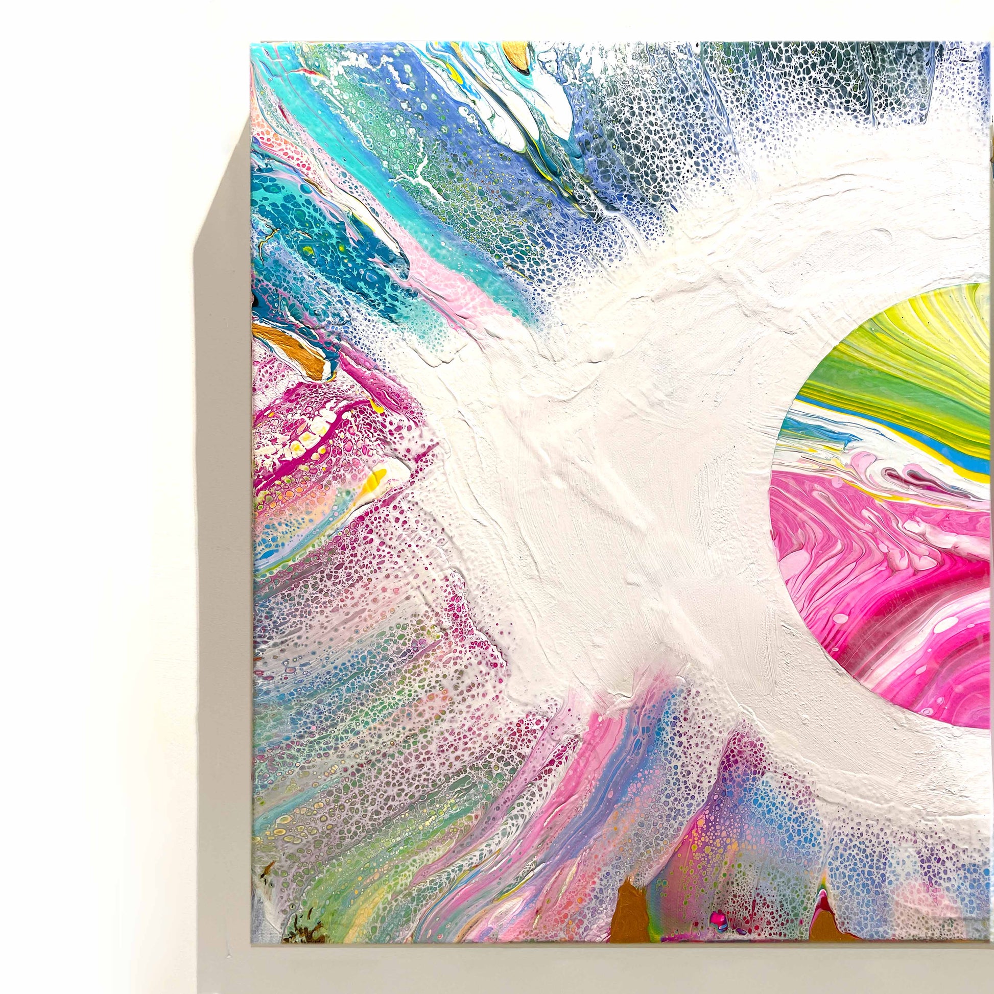 流體畫 Pour Painting | 相連 CIRCLE | 100cm x 60cm