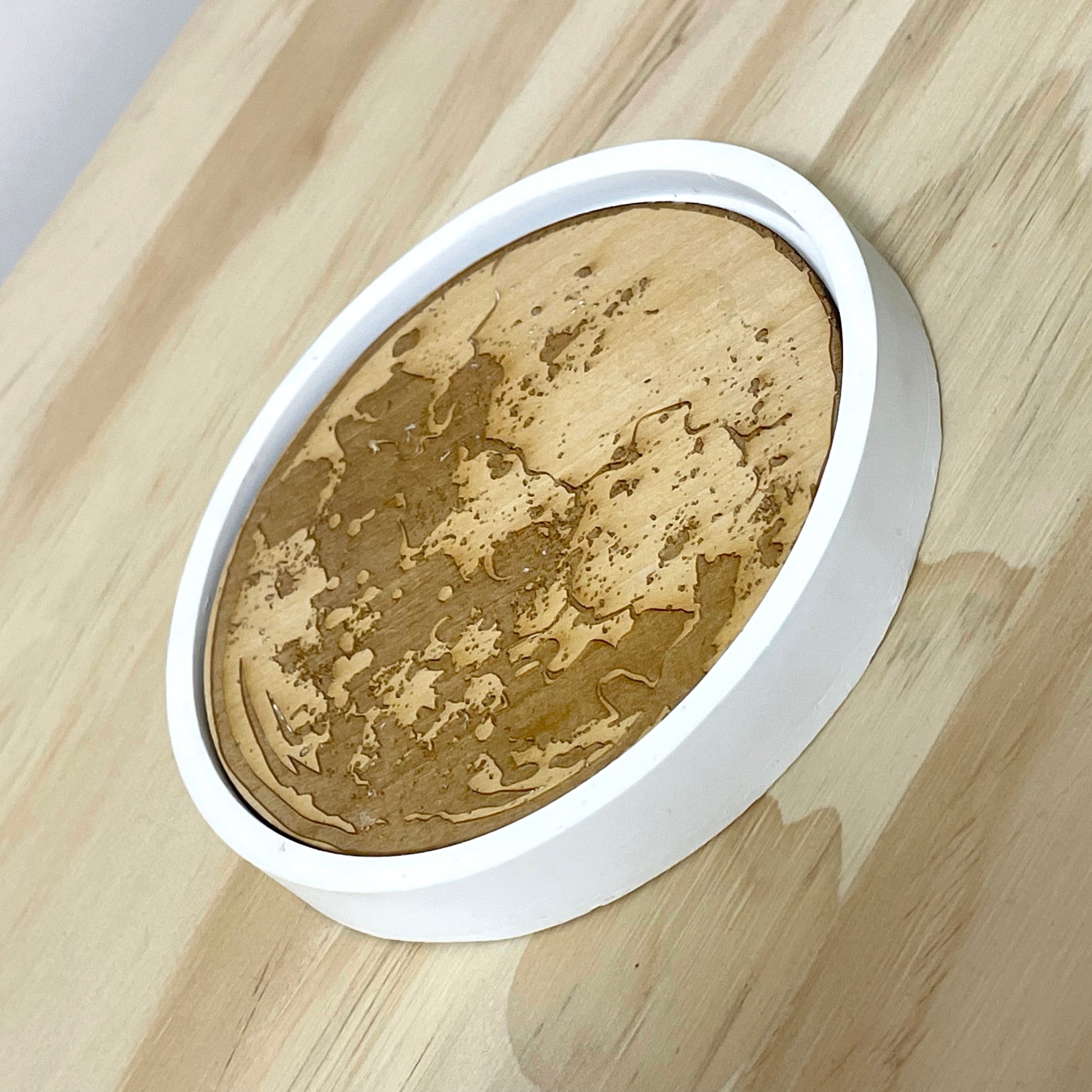 Wooden planet plaster coaster Wooden planet plaster coaster