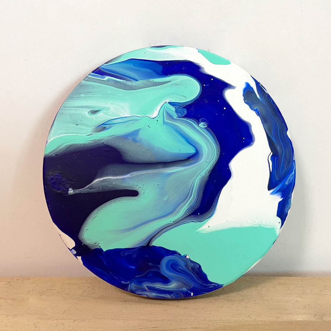 流體畫陶瓷杯墊 Pour Ceramics Coaster | Star Galaxy | 10cm x 10cm
