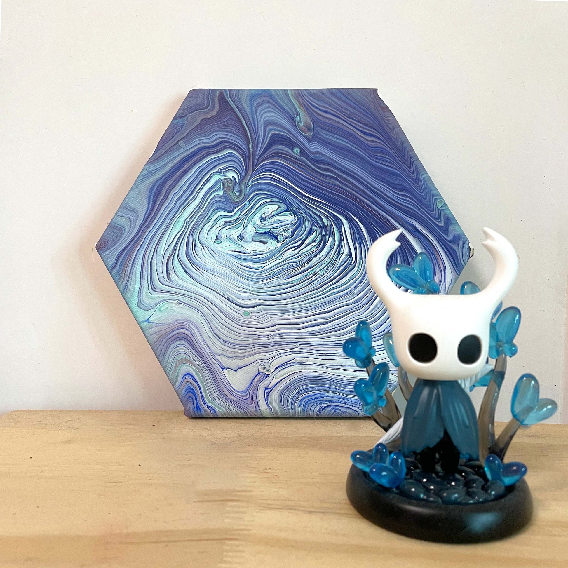 流體畫 Pour Painting | Purple Galaxy | 20cm x 20cm