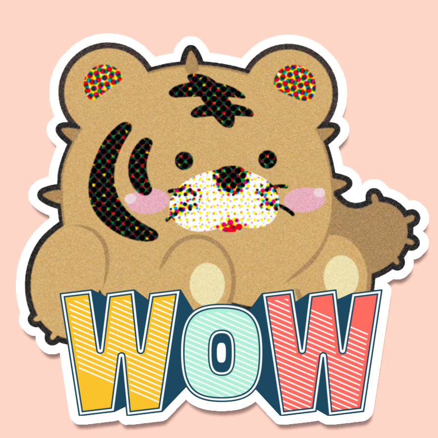Kiss Cut Stickers | Tiger as Kitten