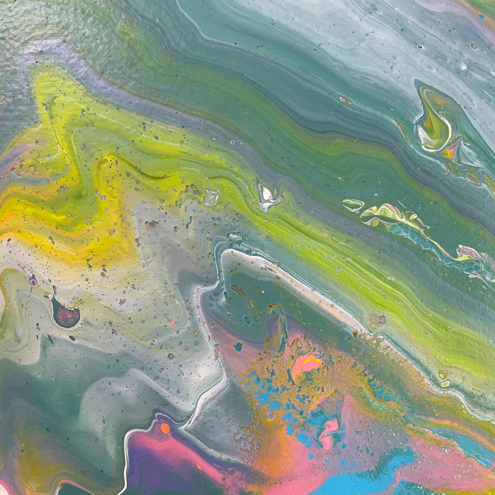 流體畫 Pour Painting | Movement | 20cm x 20cm
