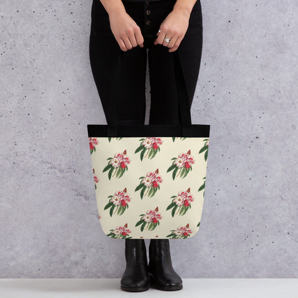 【Free Shipping】3款手柄顏色 | Light Pink Flower | 手提袋 Tote bag