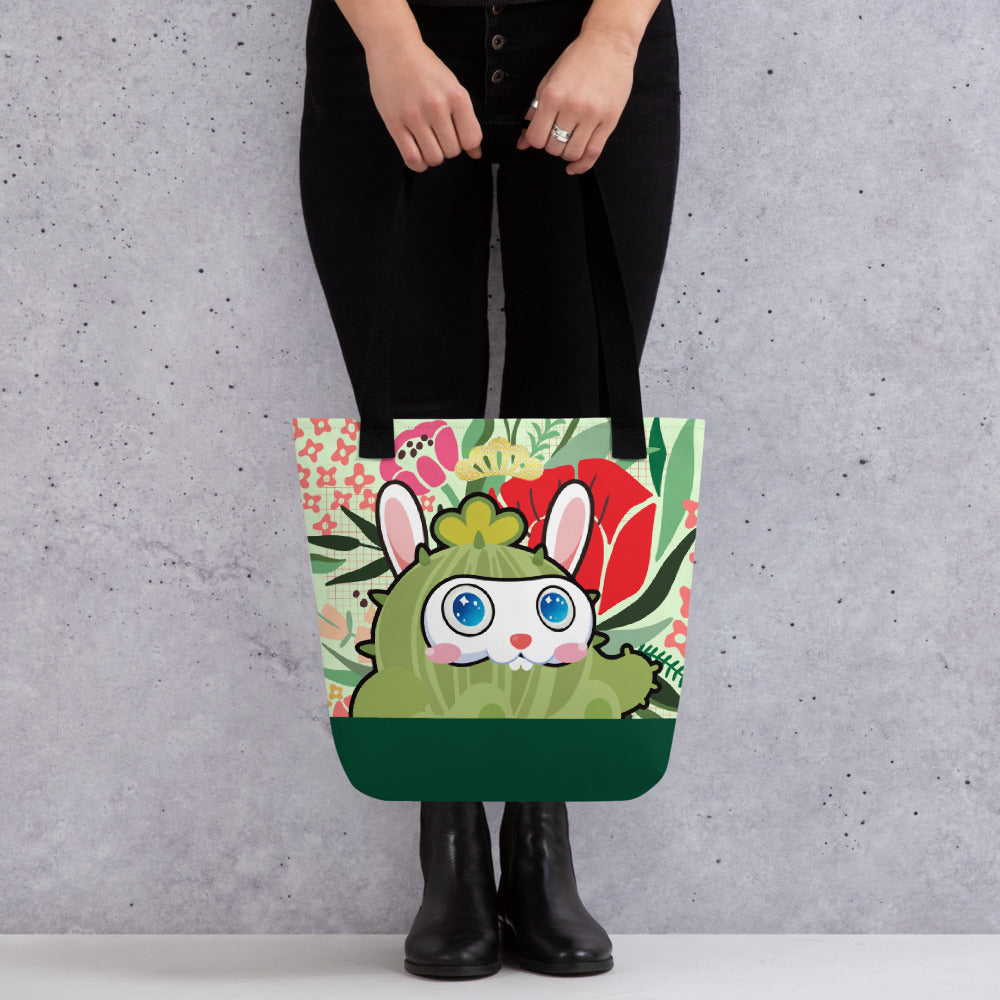 【Free Shipping】3款手柄顏色 | Cactus Boy in Flower  | 手提袋 Tote bag