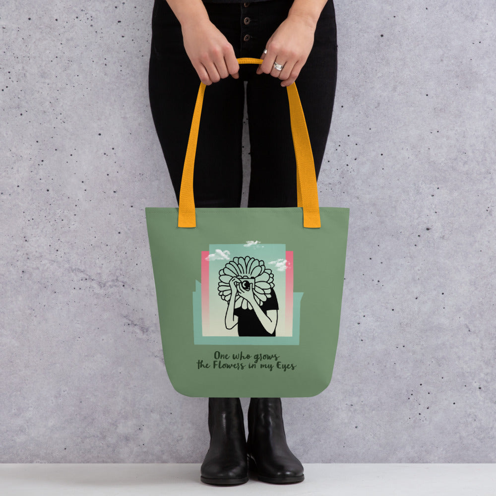 【Free Shipping】3款手柄顏色 | One who grows the flowers in my eyes | 手提袋 Tote bag