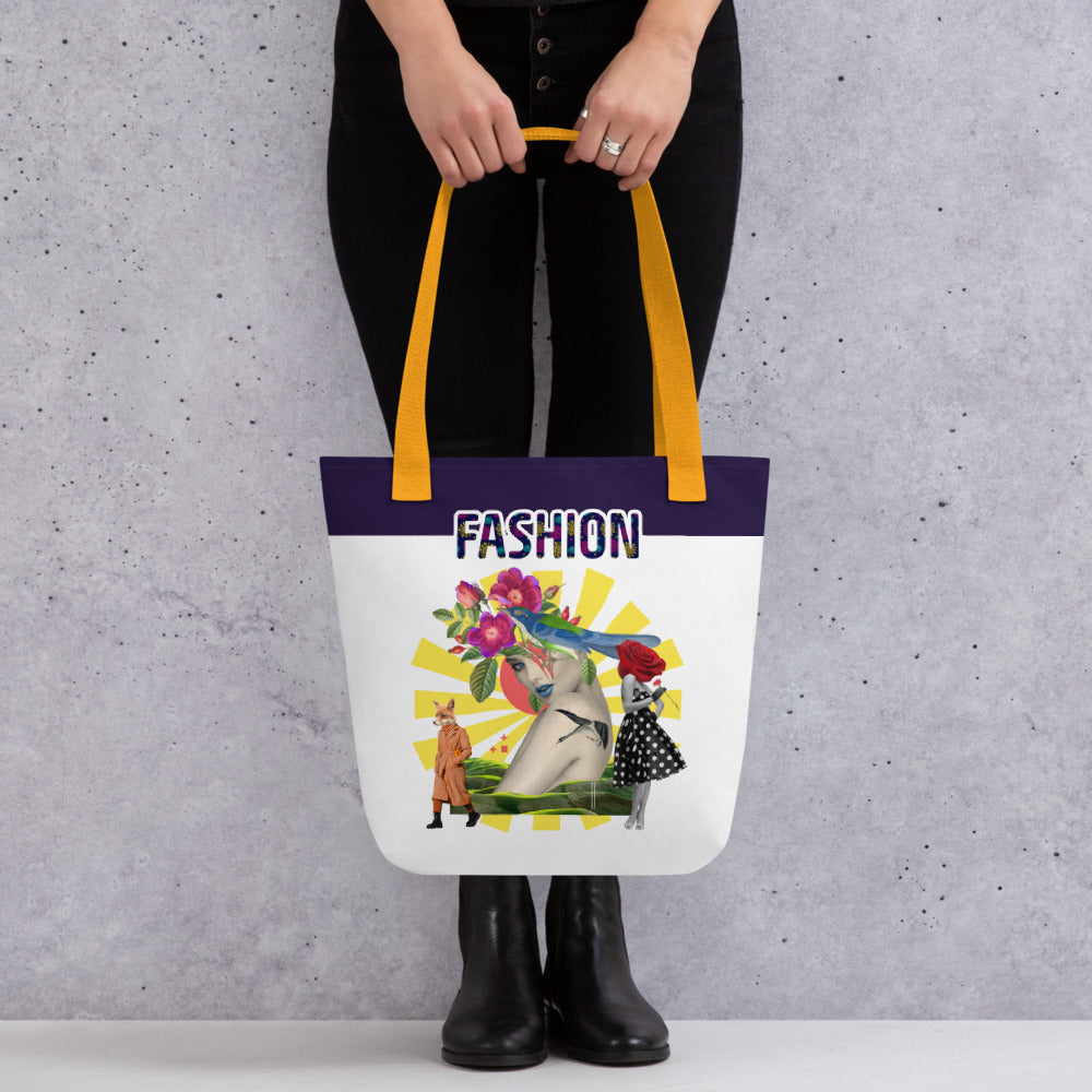 【Free Shipping】3款手柄顏色 | Collage Art Collection | 手提袋 Tote bag