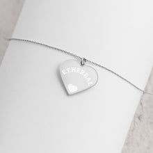 將圖片載入圖庫檢視器 【Free Shipping】空靈 Ethereal | 雕刻純銀心形項鍊 Engraved Silver Heart Necklace
