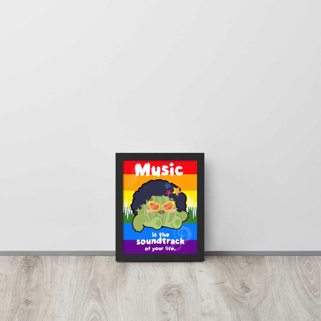 Music is Life Soundtrack | 可再生木製框架啞光海報 Framed Matte Poster