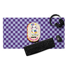 將圖片載入圖庫檢視器 遊戲鼠標墊 Gaming mouse pad | Trendy Rainbow Rabbit in Purple Square
