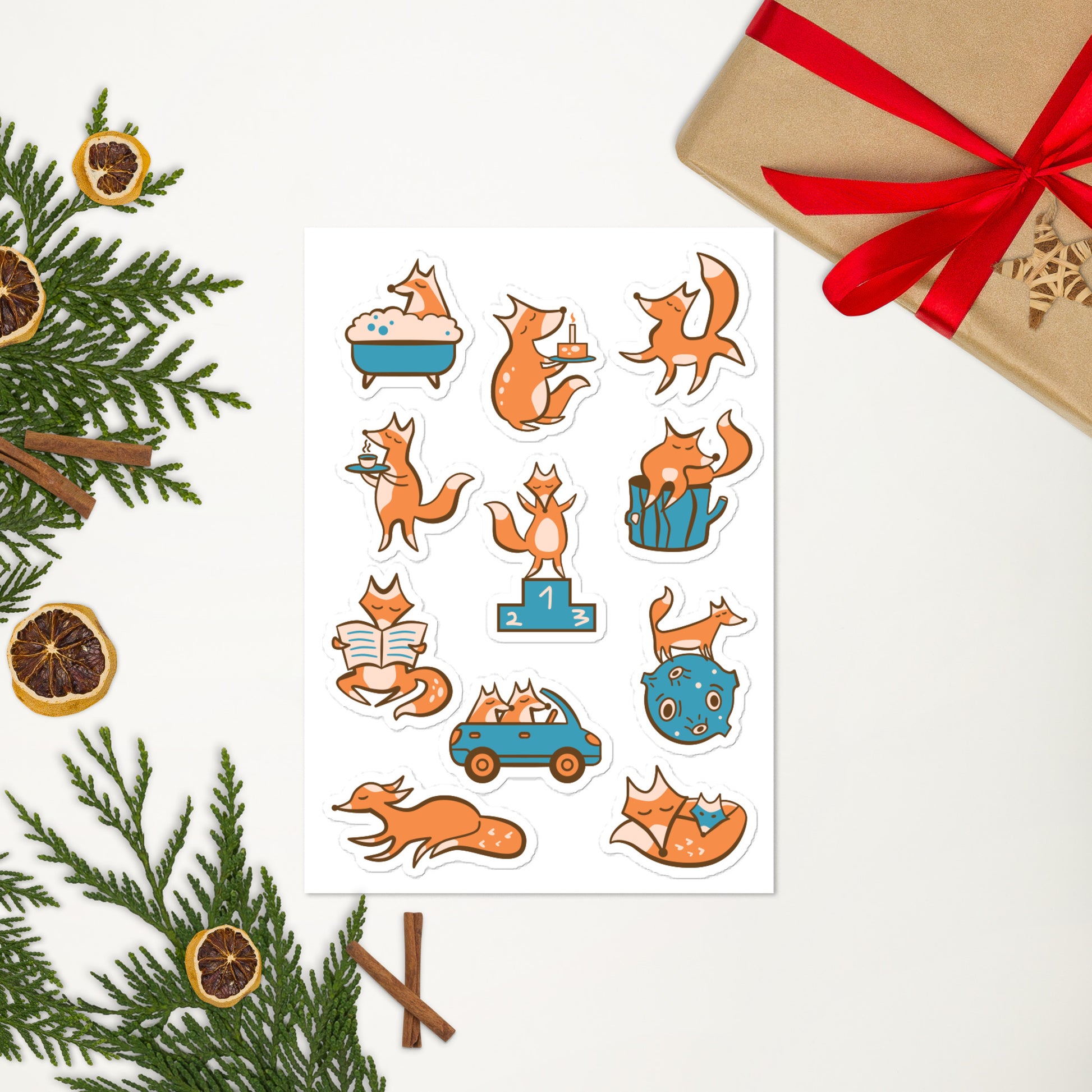 Kiss Cut Sticker Sheet | Fun Fox