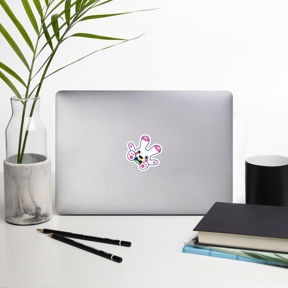 Kiss Cut Stickers | Pink Cactus Girl Rabbit