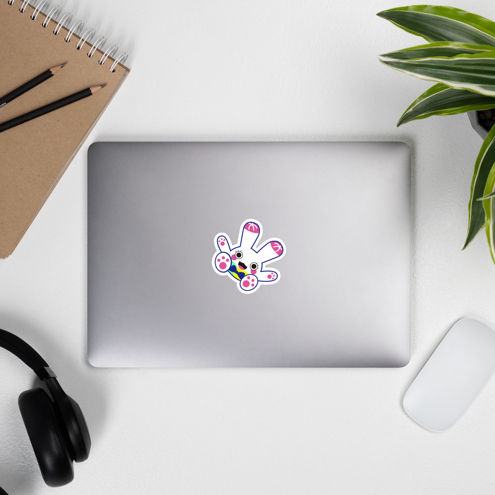 Kiss Cut Stickers | Pink Cactus Girl Rabbit