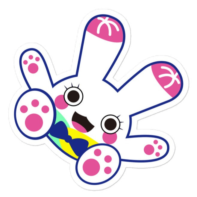 Kiss Cut Stickers | Pink Cactus Girl Rabbit