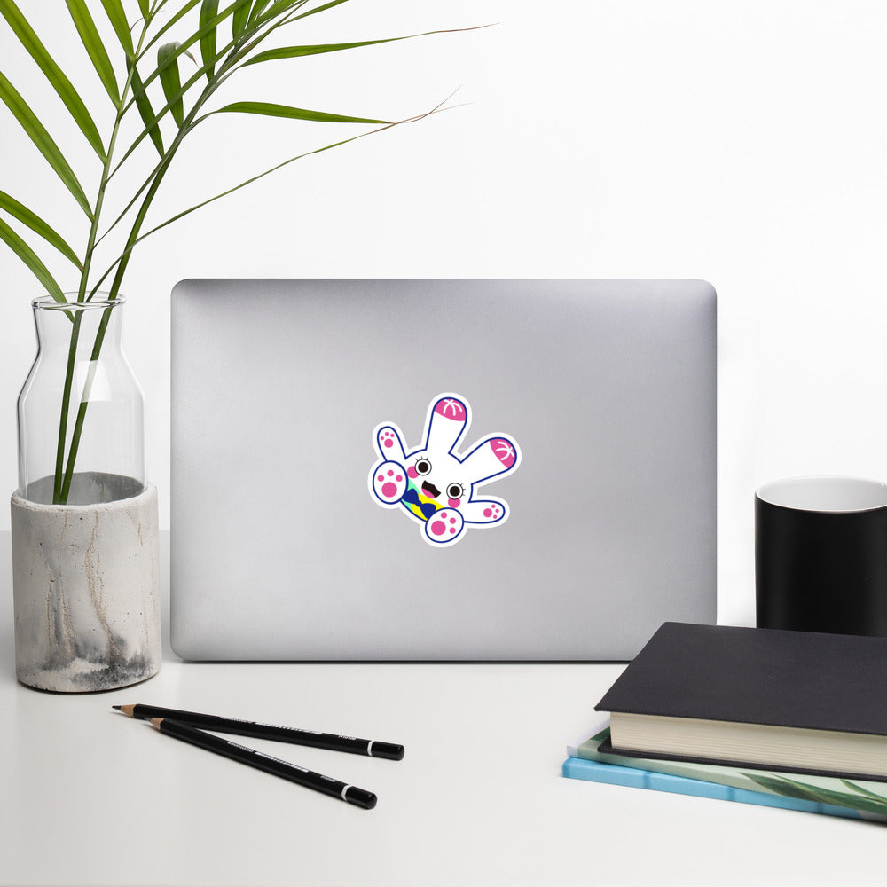 Kiss Cut Stickers | Pink Cactus Girl Rabbit