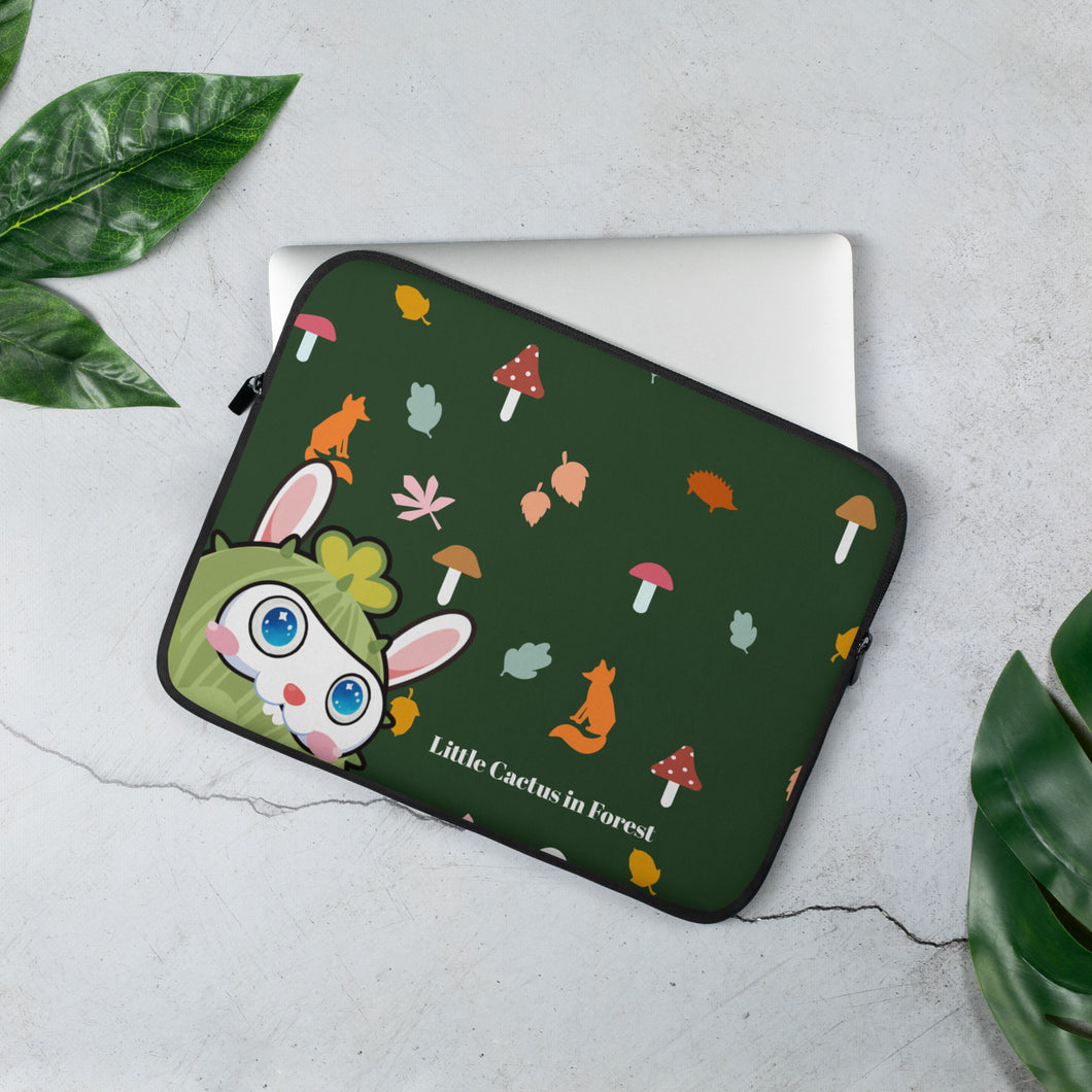 Little Cactus in Forest - Laptop Sleeve | 筆電保護套,適合13寸15寸筆電、Macbook 或 Macbook Pro | Plump Planet
