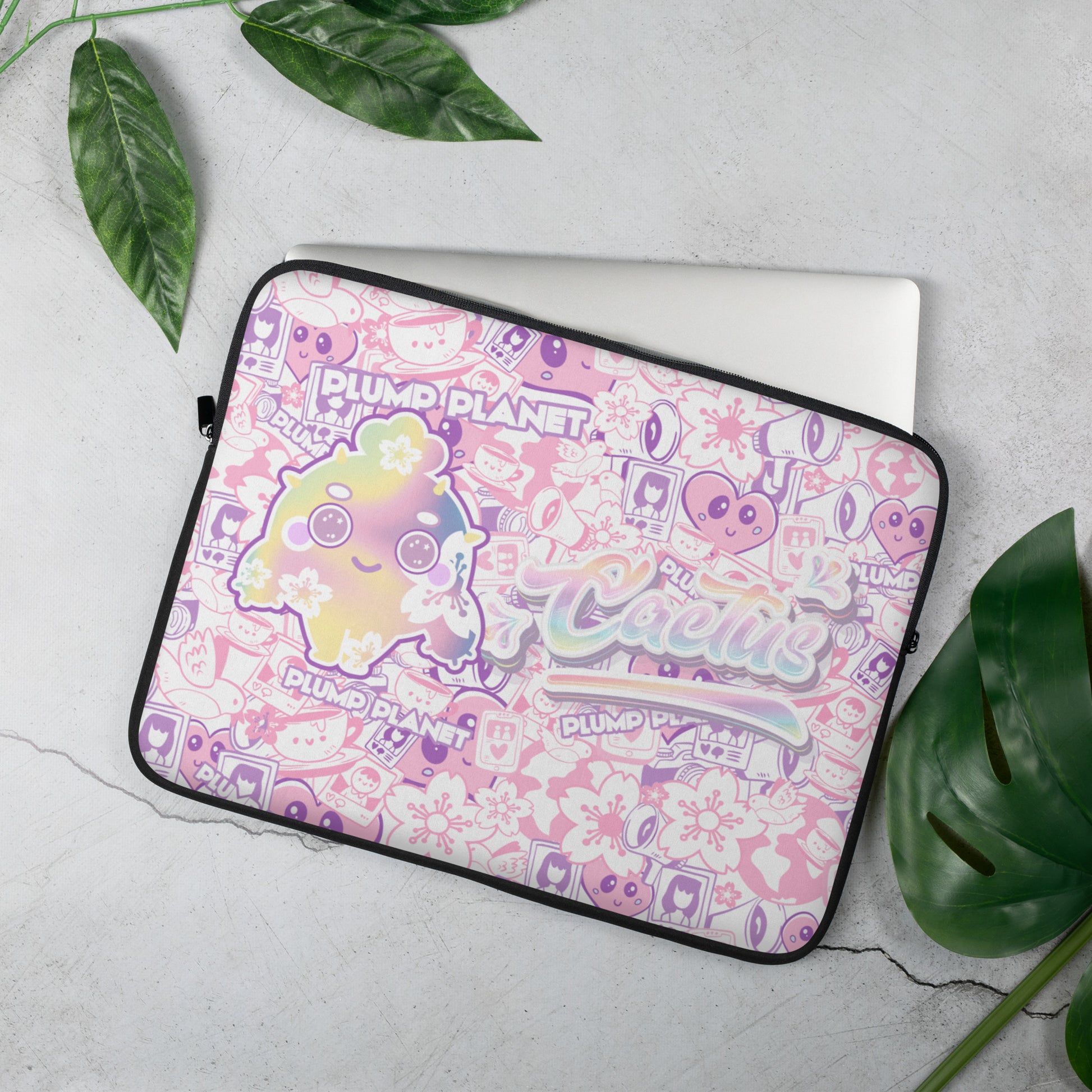 Sakura Cactus Pink lady - Laptop Sleeve | 筆電保護套,適合13寸15寸筆電、Macbook 或 Macbook Pro | Plump Planet