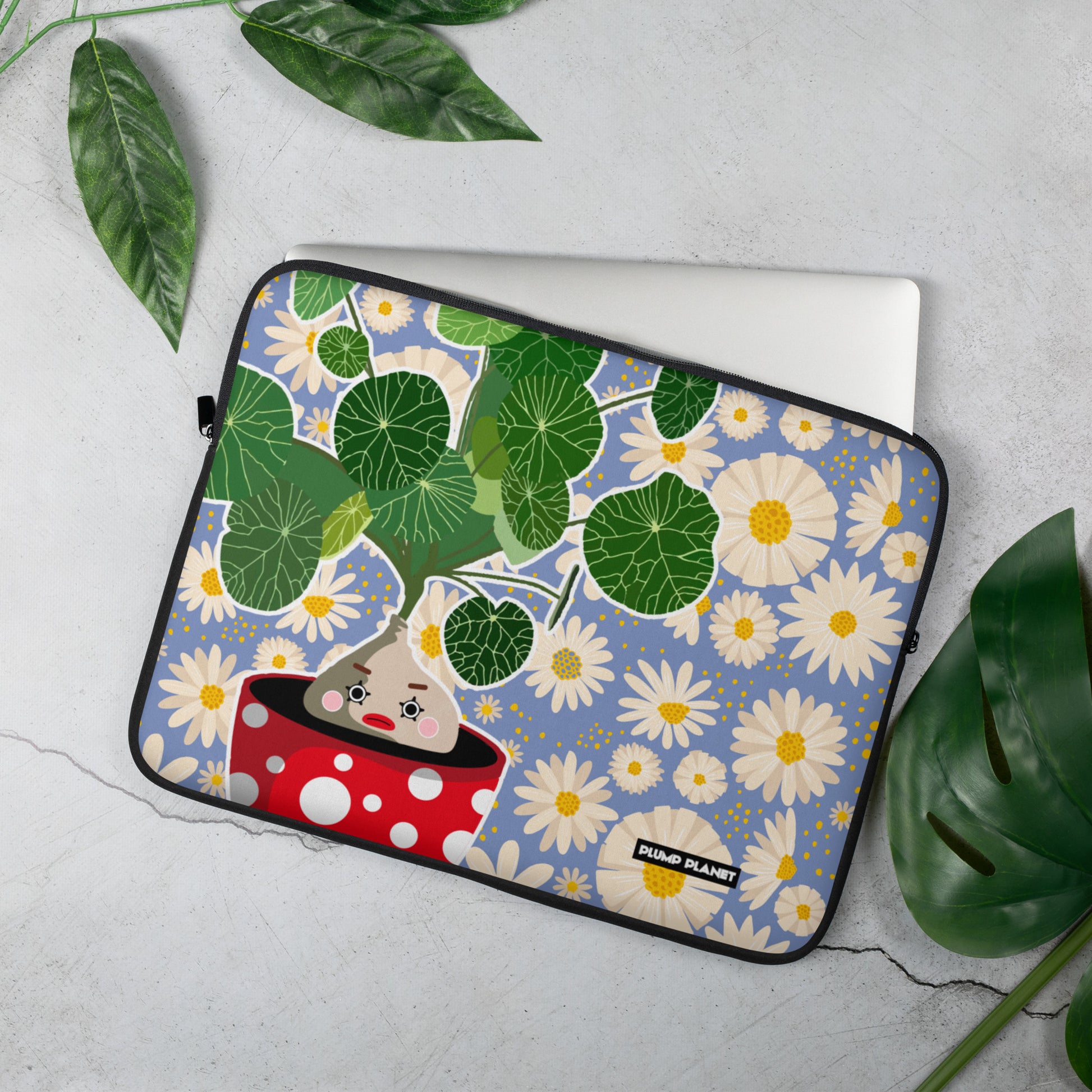Flower Red Pot Plant - Laptop Sleeve | 筆電保護套,適合13寸15寸筆電、Macbook 或 Macbook Pro | Plump Planet