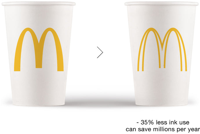 French designer: It is suggested that McDonald's and Starbucks adopt hollow LOGO, saving 40% of ink