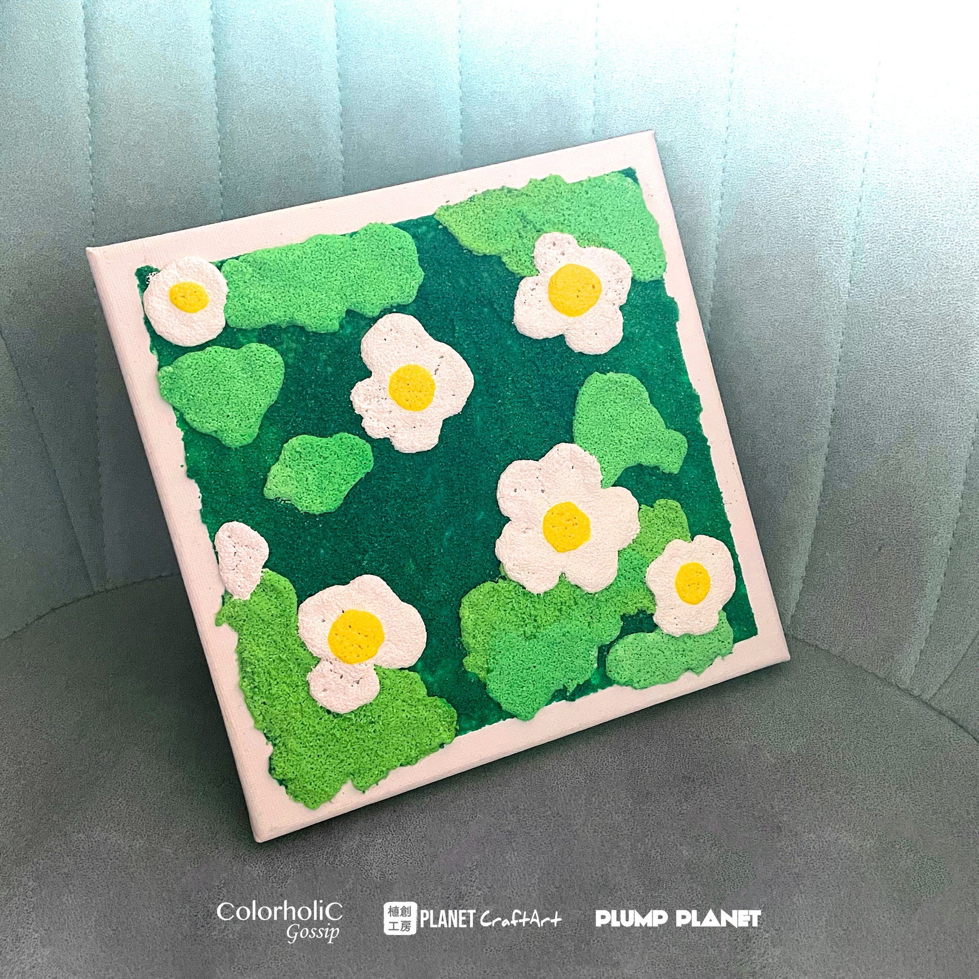 Canvas Painting |  Flower in Garden | 20cm x 20cm