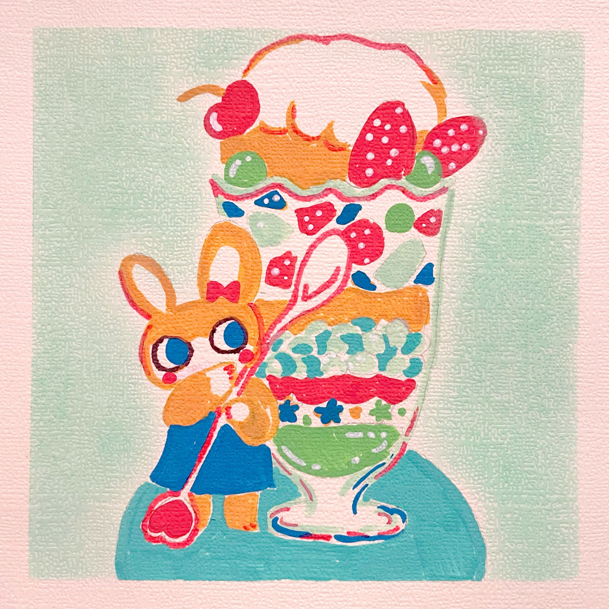 Original Drawing Art | 《Tasty Ice Drink》 | 15cm x 15cm