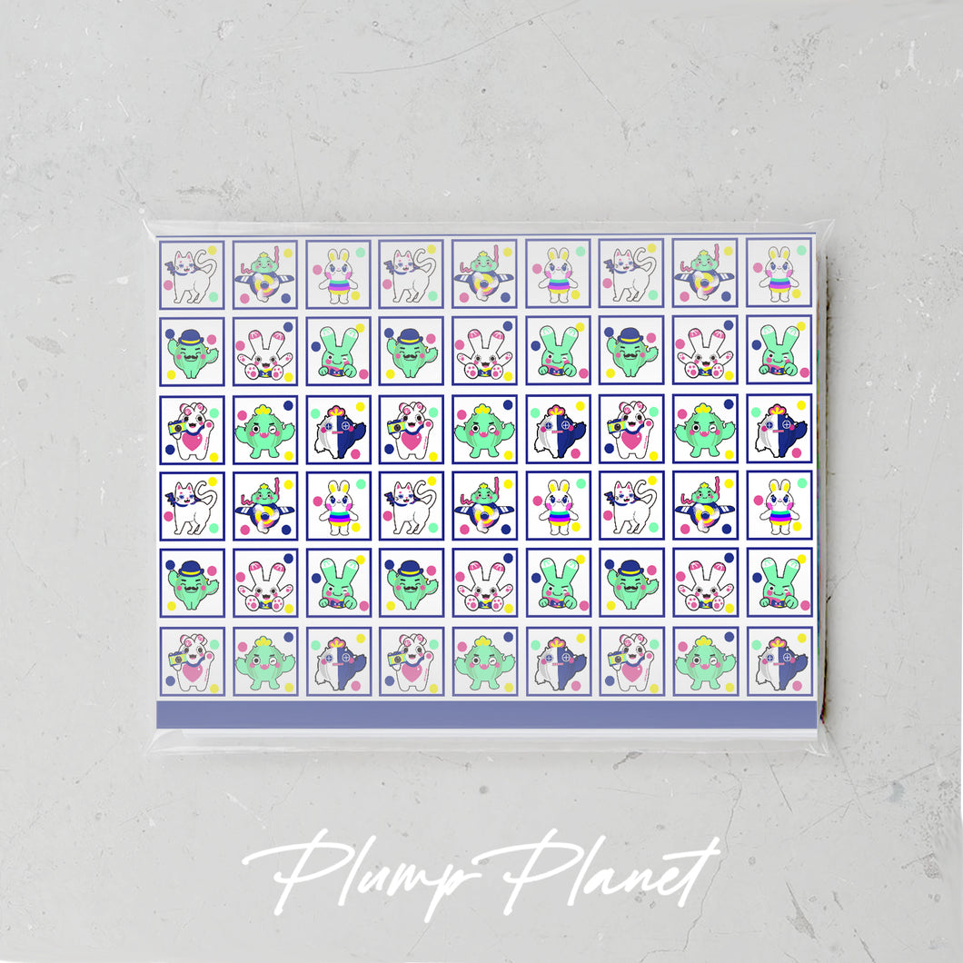 HK Pattern【Plump Planet Postcard】