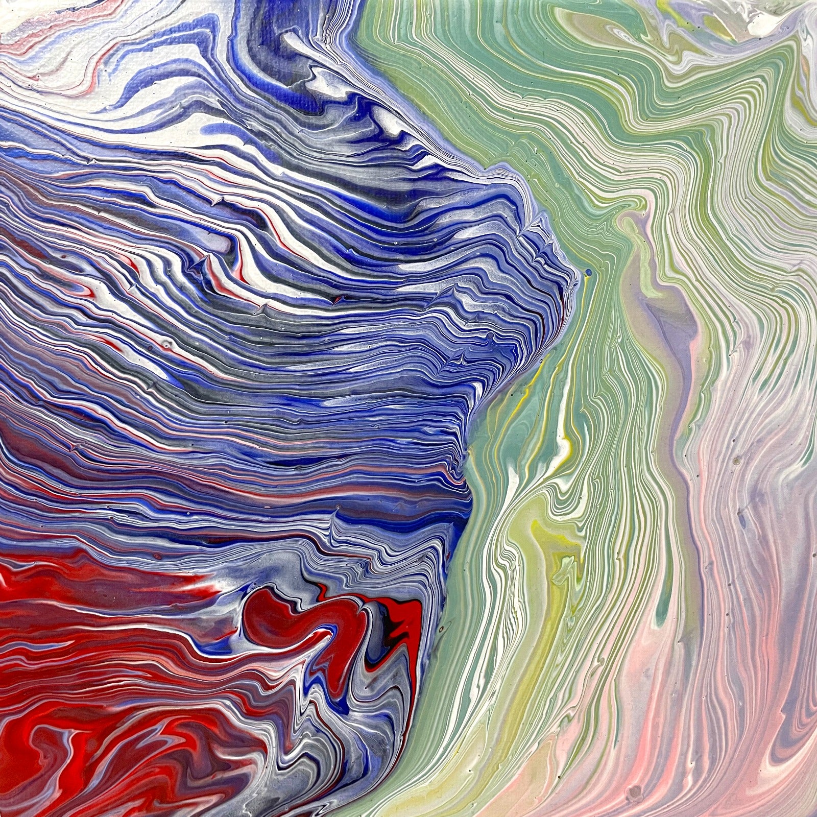 流體畫 Pour Painting |  Conflict | 20cm x 20cm