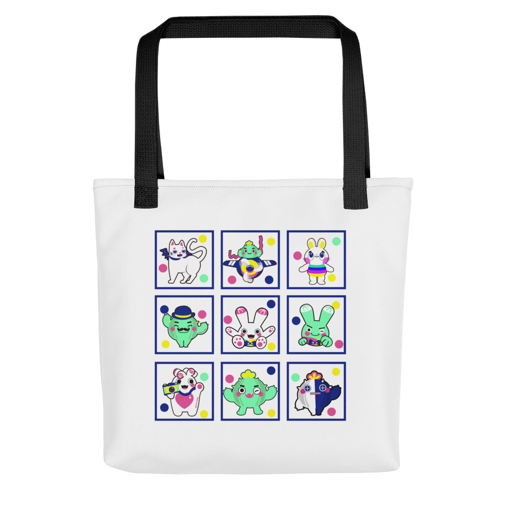 手提袋 Tote bag | Colorful Hong Kong Cactus Family  | 3款手柄顏色