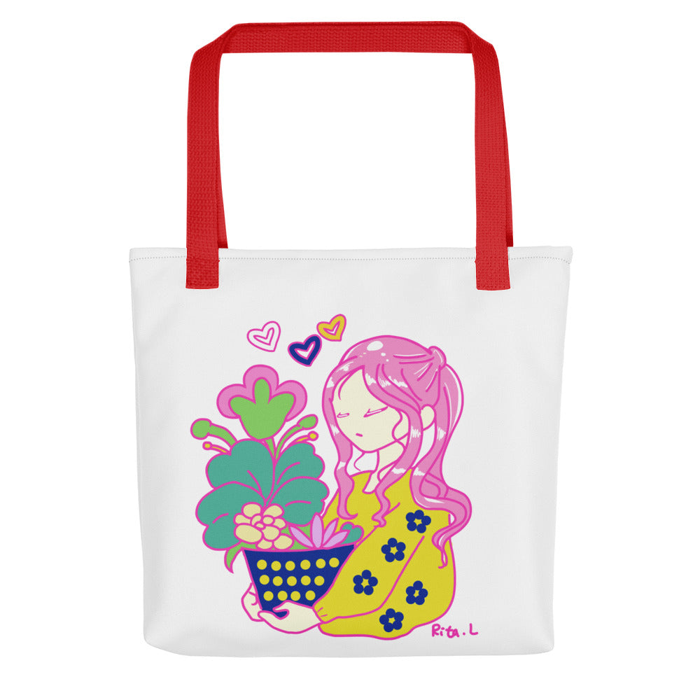 A Girl Holding Plant Pot  | 手提袋 Tote bag