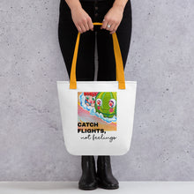 Load image into Gallery viewer, 手提袋 Tote bag | Catch Flights Not Feeling  | 3款手柄顏色
