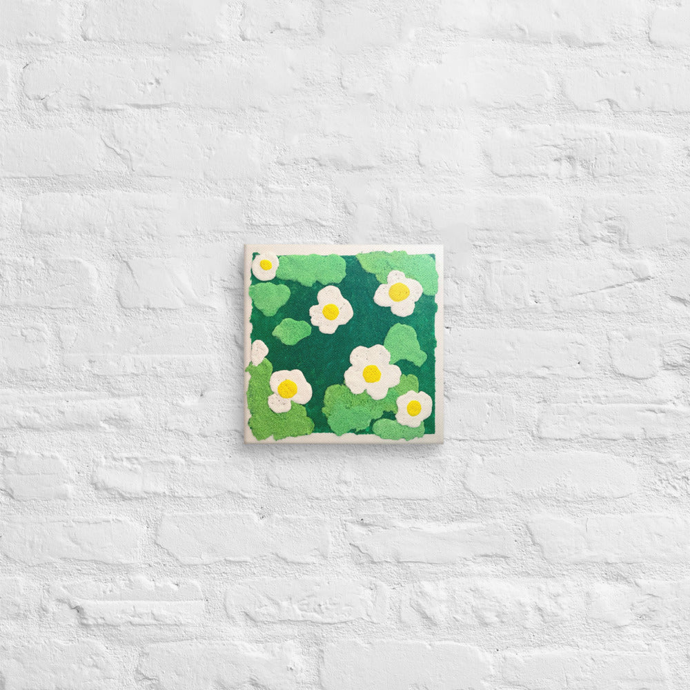 Canvas Painting |  Flower in Garden | 20cm x 20cm