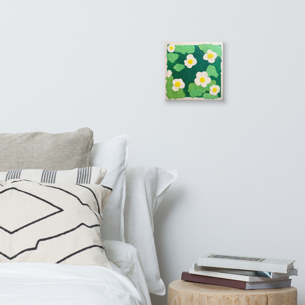 Canvas Painting |  Flower in Garden | 20cm x 20cm