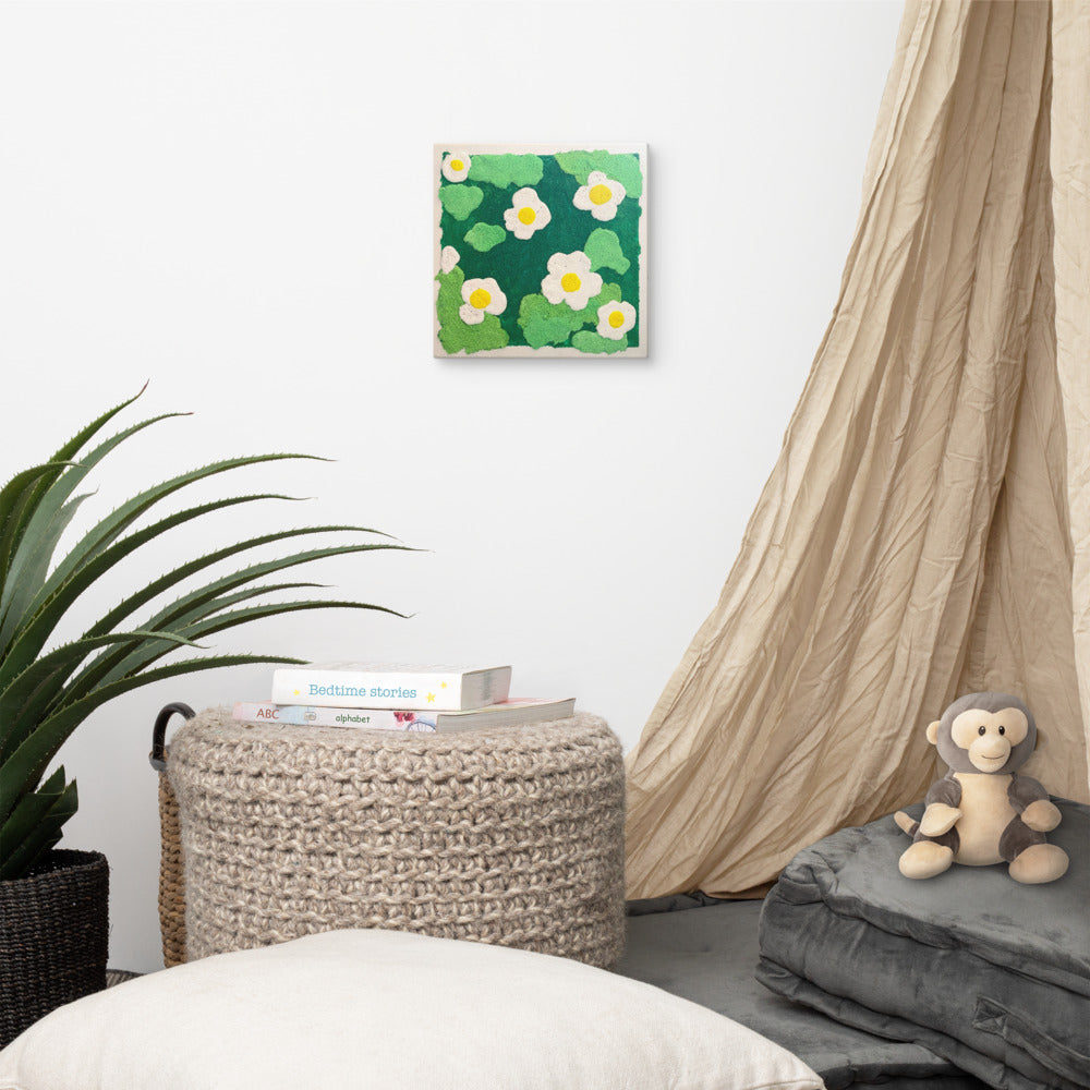 Canvas Painting |  Flower in Garden | 20cm x 20cm