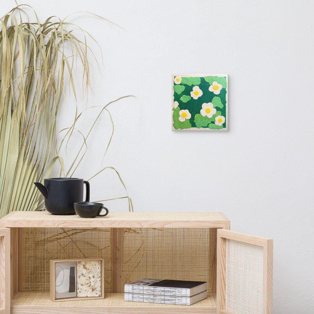 Canvas Painting |  Flower in Garden | 20cm x 20cm