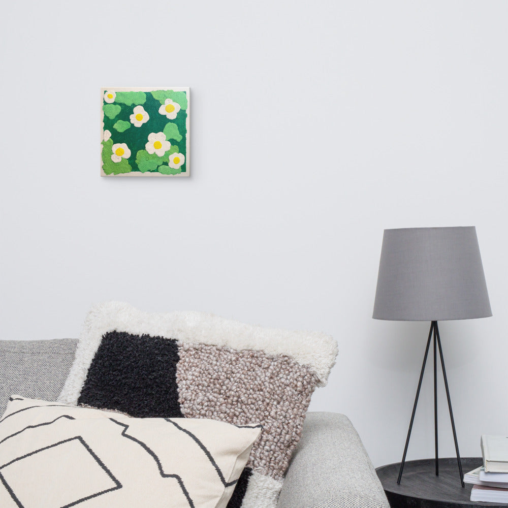 Canvas Painting |  Flower in Garden | 20cm x 20cm