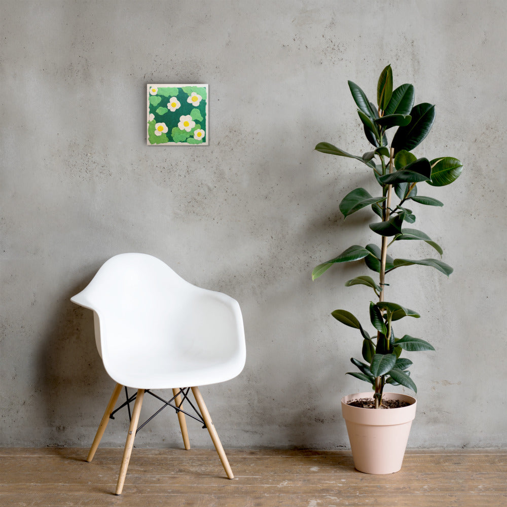 Canvas Painting |  Flower in Garden | 20cm x 20cm