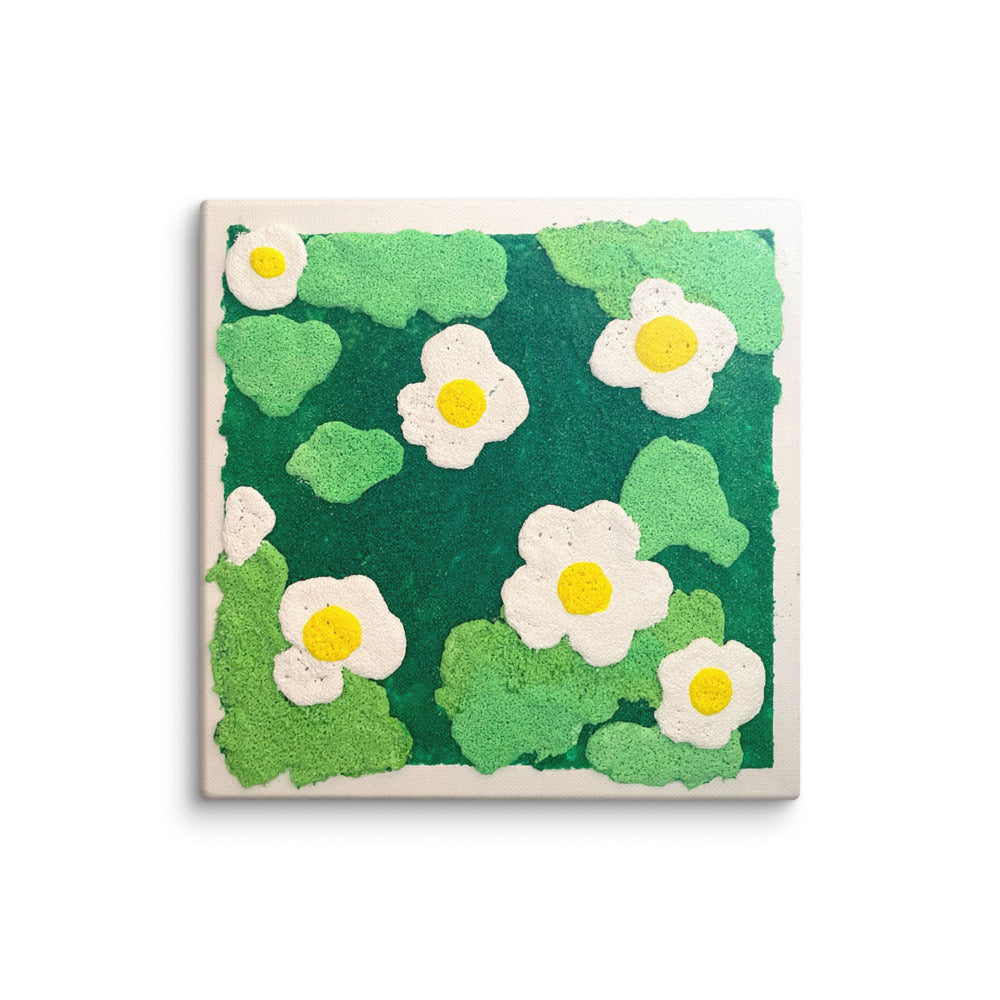 Canvas Painting |  Flower in Garden | 20cm x 20cm