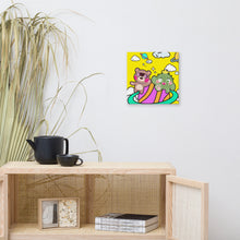 將圖片載入圖庫檢視器 Yellow Cactus and Bear Friends | Canvas Paint 無框帆布數碼油畫
