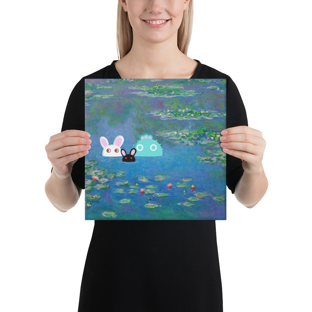 Plump Planet Hot Spring in Claude Monet Style | Canvas Paint 無框帆布數碼油畫
